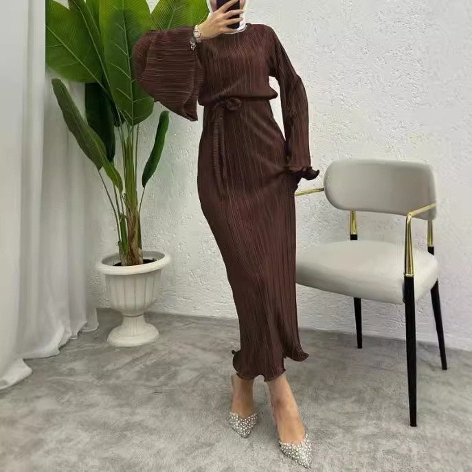 Pleated Maxi Dress(MS428)