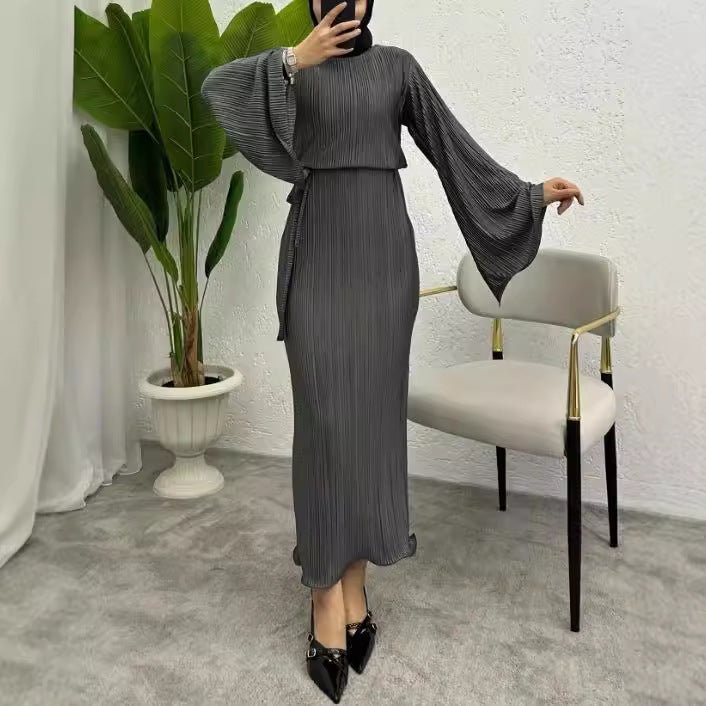 Pleated Maxi Dress(MS428)