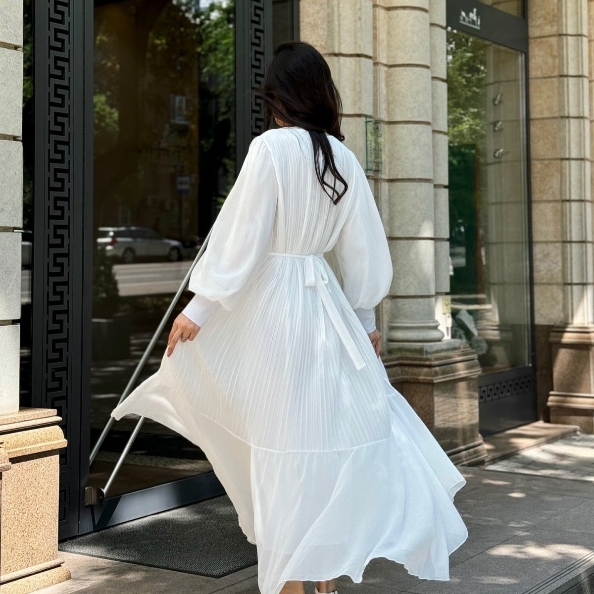 Pleated Tiered Maxi Dress(MS466)
