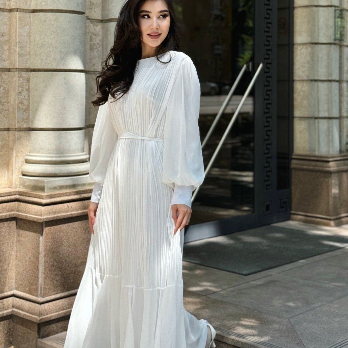 Pleated Tiered Maxi Dress(MS466)