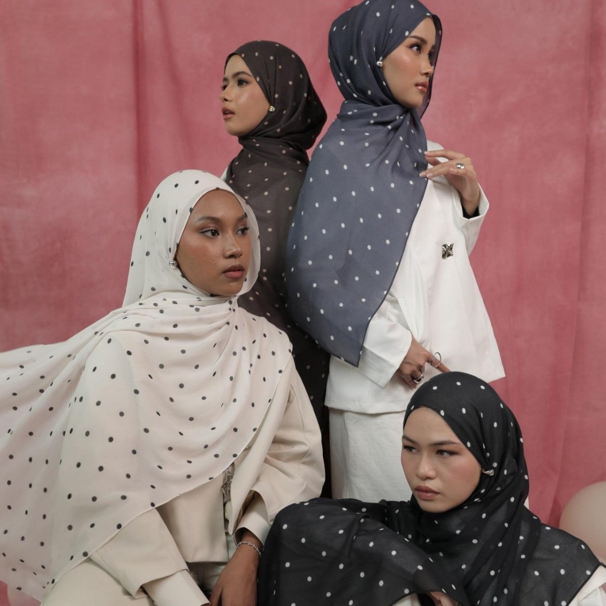 Polka Dot Hijab Scarf(MH230)