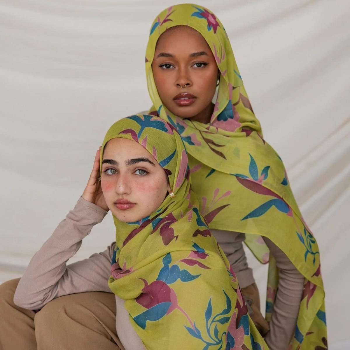 Poly-Cotton Printed Hijab Scarf (MH214)