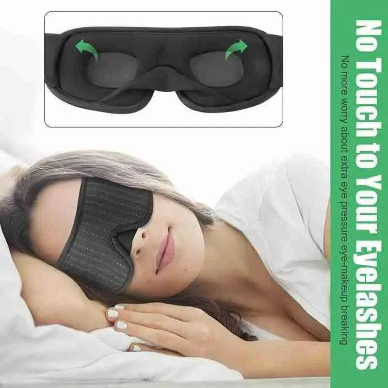 Portable Black Block Light Eye Soft Comfortable Eye Cover For Travel/Light Sleepers/Meditation Elastic Silk Sleep Eye Mask Adjustable Eye Patch