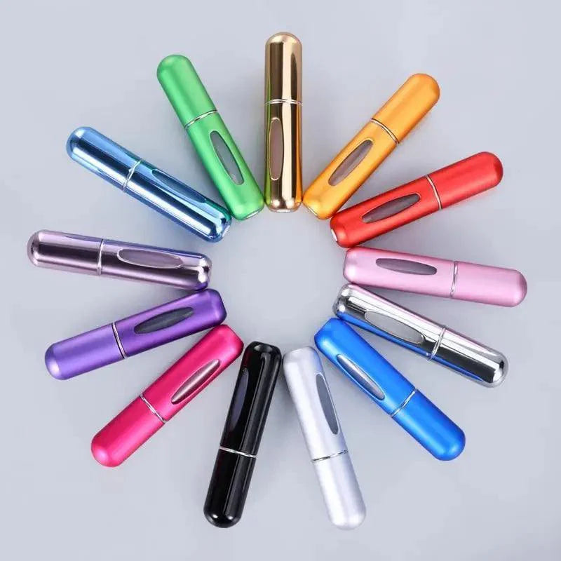 Portable Mini Refillable Atomizer Bottle Lightweight Container For Cosmetics Mini Aluminum Empty Bottle For Traveling Cute Little Bottle For Ladies 5ml