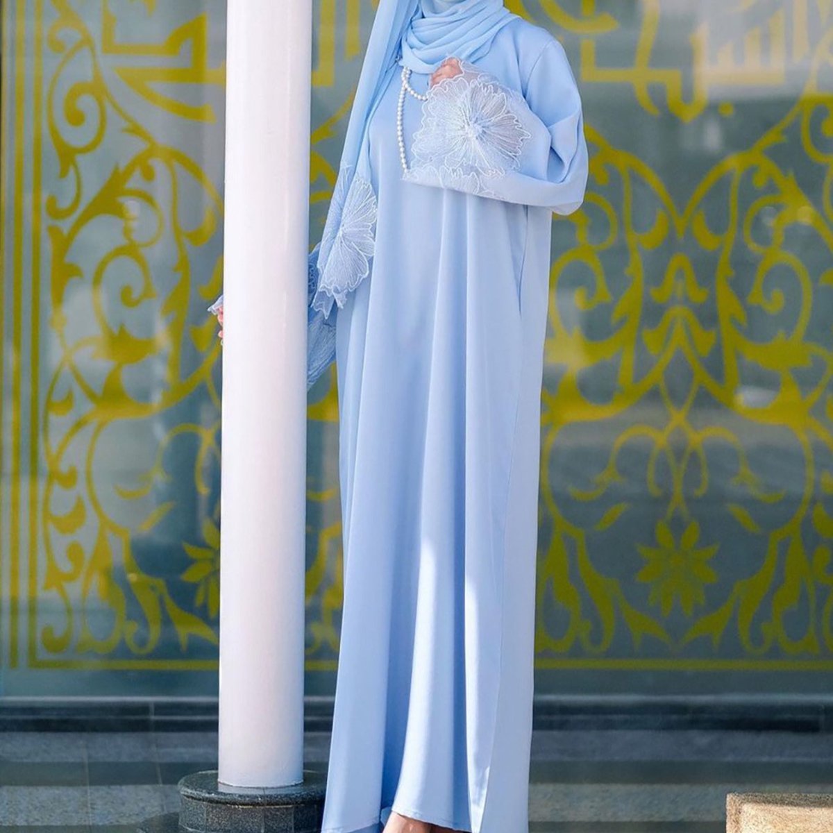 Prayer Abaya with Matching Hijab (MA396)
