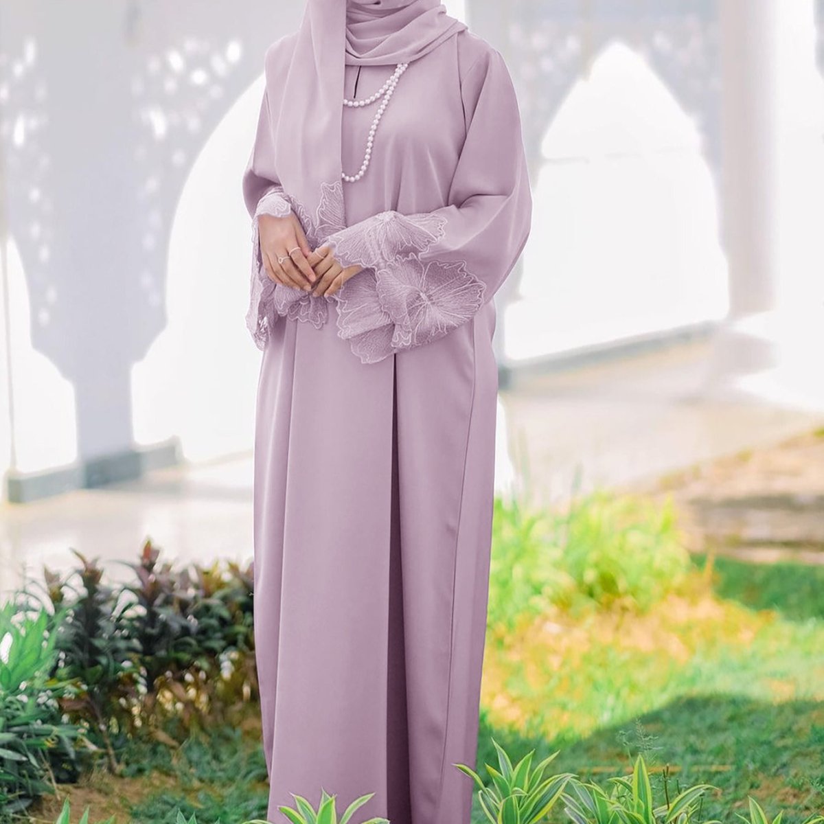 Prayer Abaya with Matching Hijab (MA396)