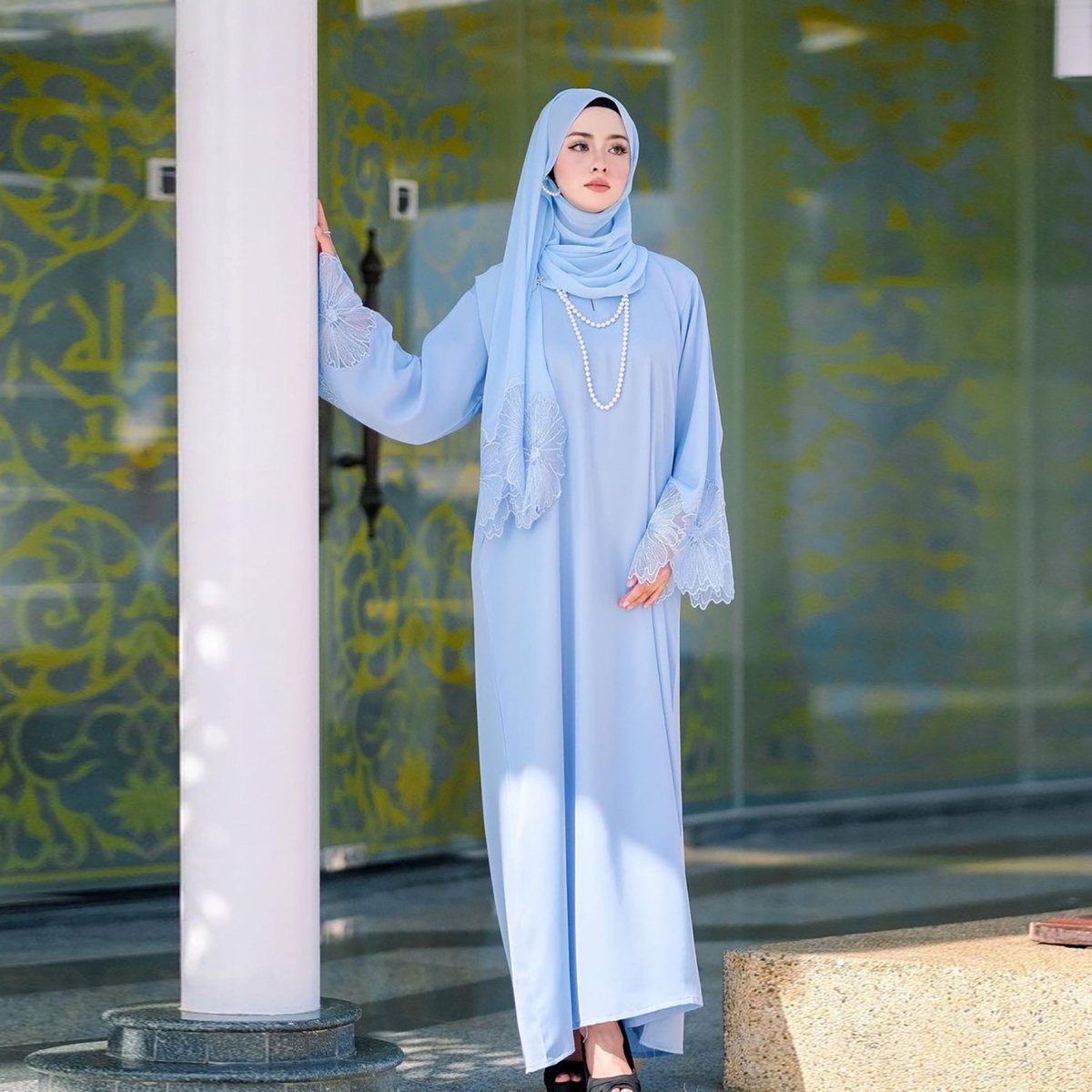 Prayer Abaya with Matching Hijab (MA396)