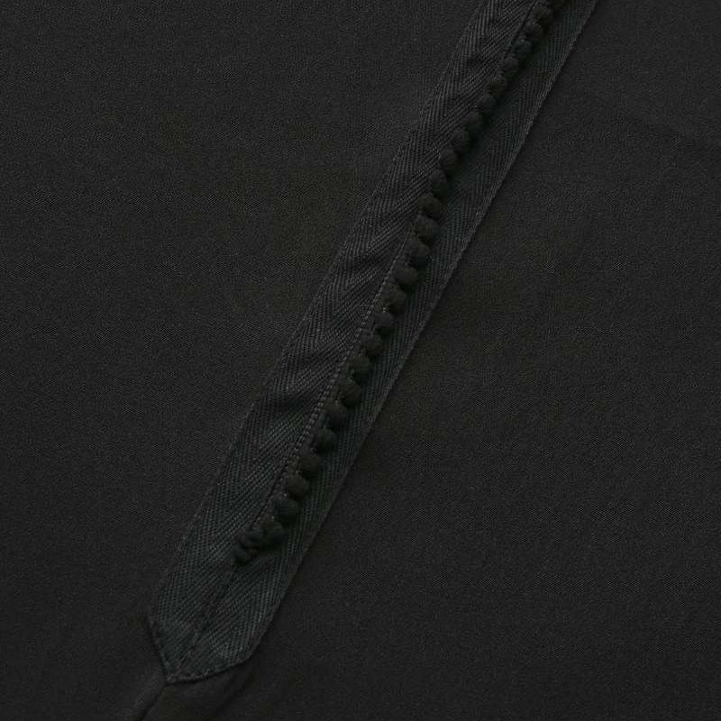 Premium Black Hooded Long Modest Muslim Robe Thobe for Men (MT029)
