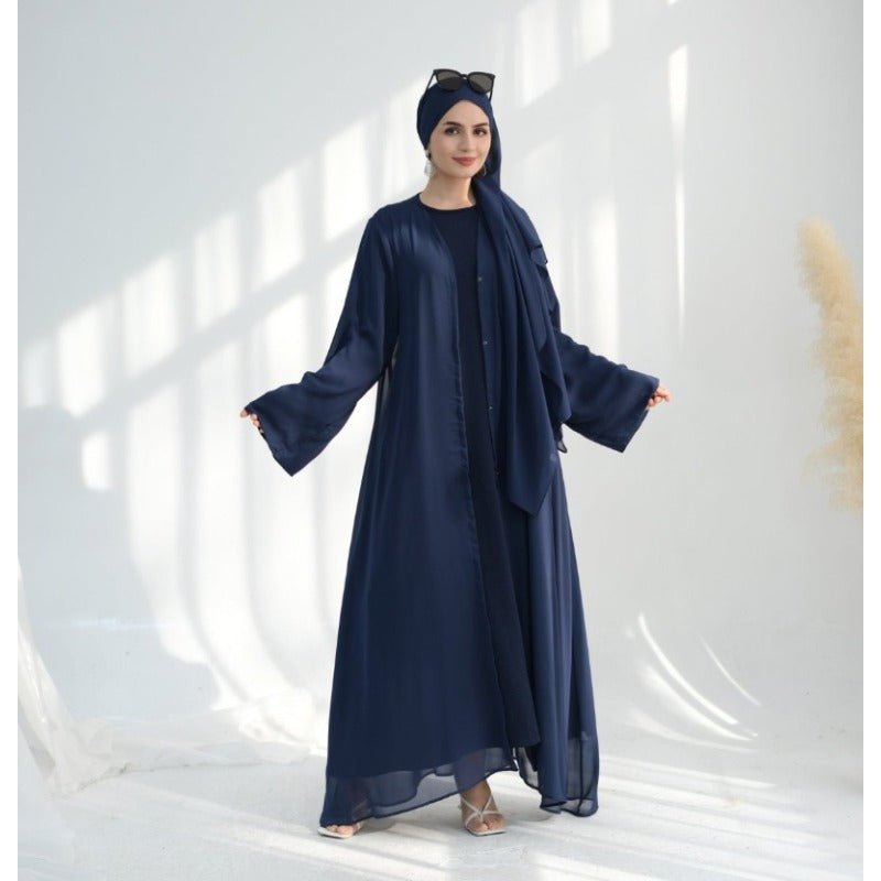 Premium Chiffon 3-Piece Set Abaya(MOA231)