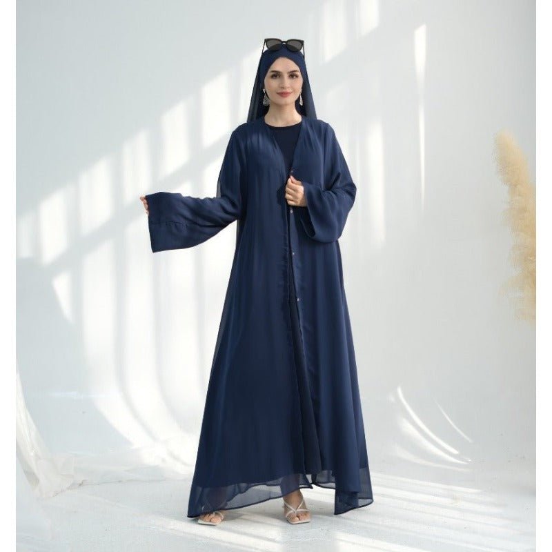 Premium Chiffon 3-Piece Set Abaya(MOA231)