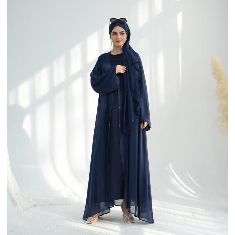 Premium Chiffon 3-Piece Set Abaya(MOA231)