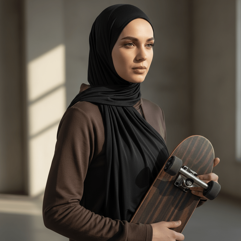 Premium Cooling Non-Slip Hijab |  Breathable Sports Hijab (MH196)