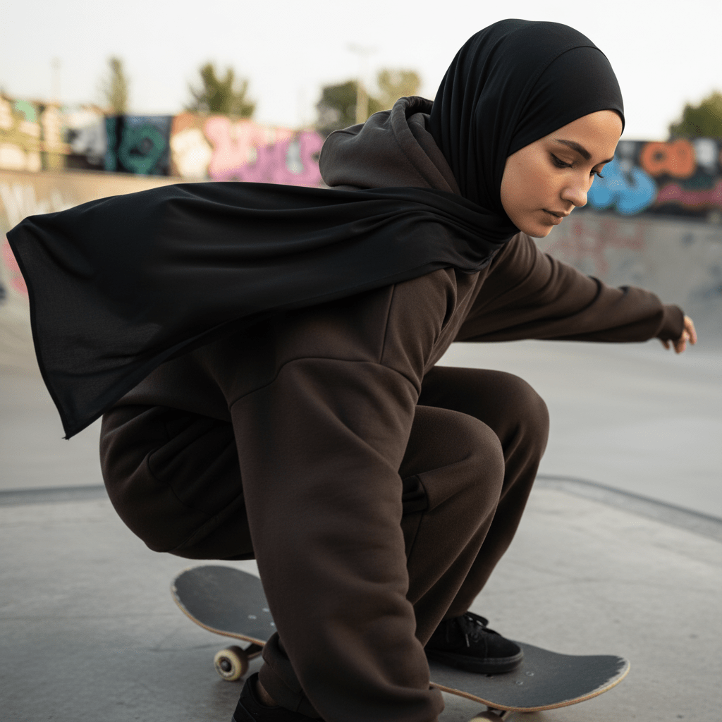 Premium Cooling Non-Slip Hijab |  Breathable Sports Hijab (MH196)