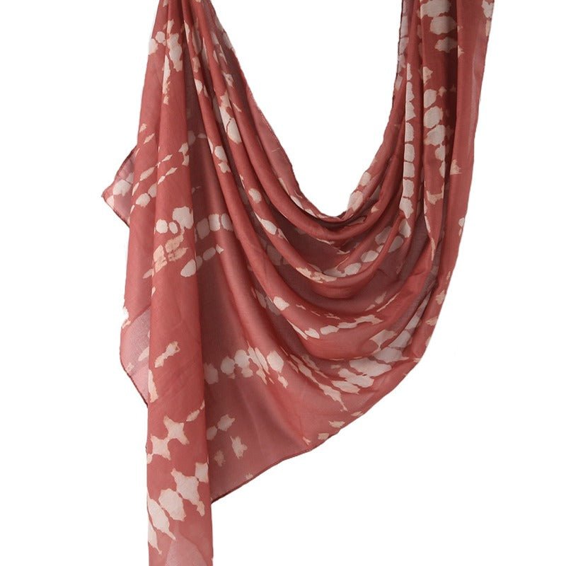 Premium Cotton Blend Ink Print Hijab | 180x80cm Artistic Long Scarf(MH149)