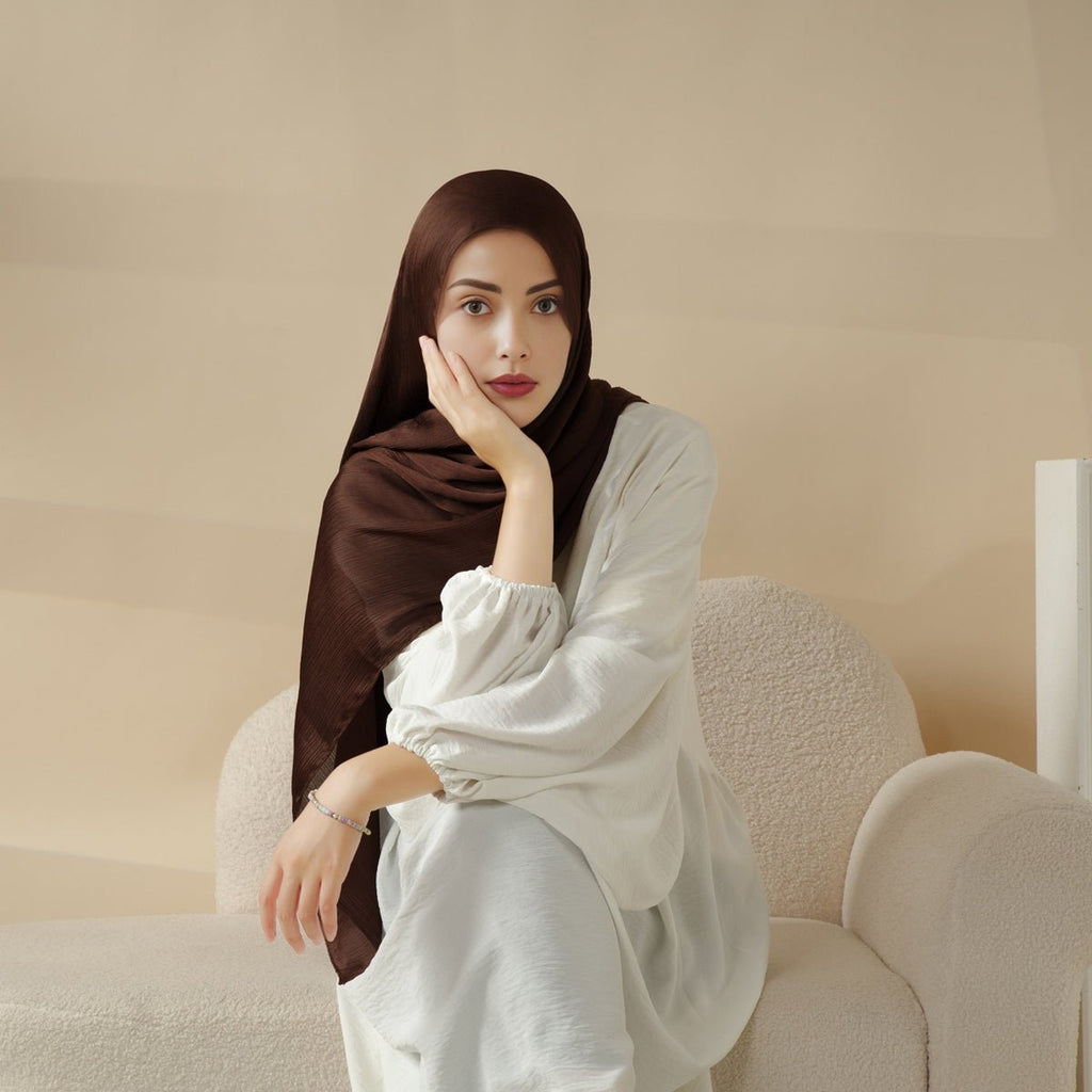 Premium Crinkled Satin Scarf (MH006)