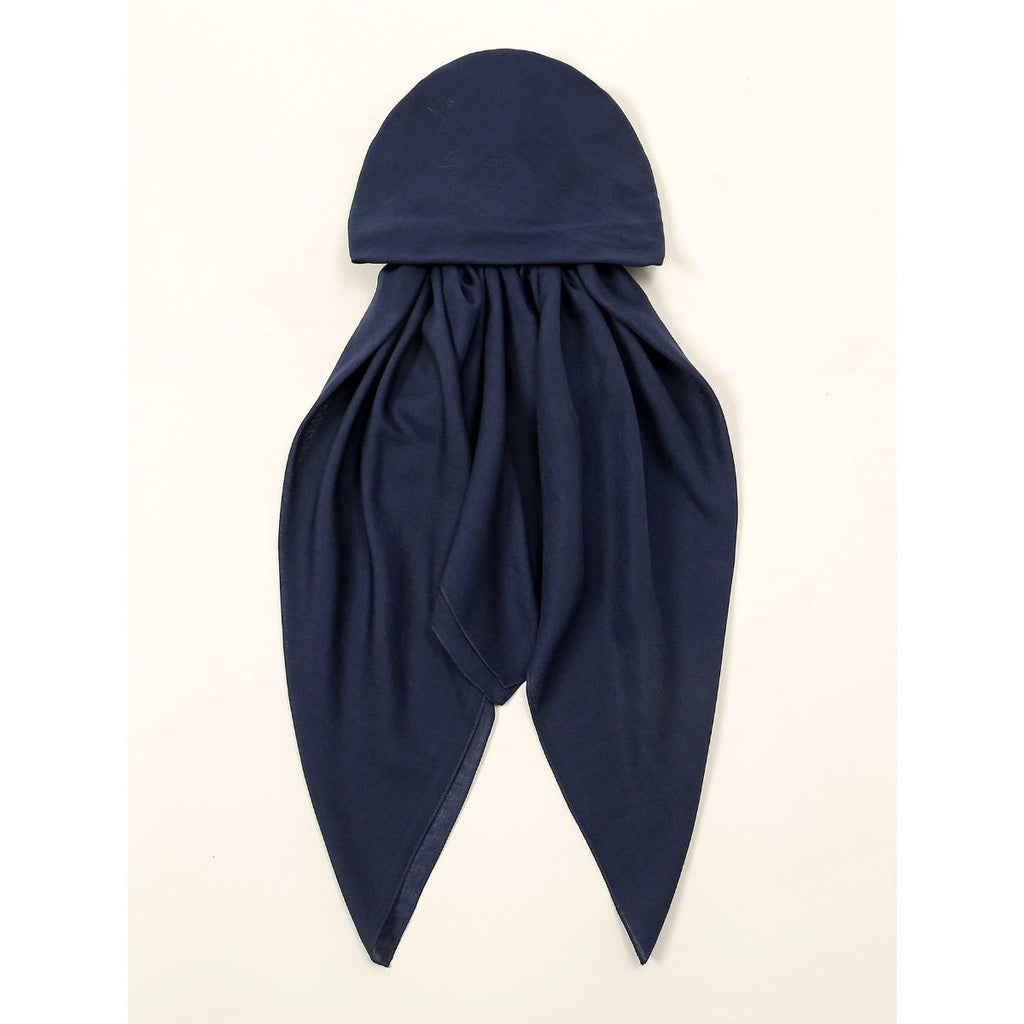 Premium Elastic Turban Caps Triangle Headwrap with Two-Tail Pullover Design (MH118)