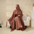 5-Piece Set Farasha Abaya, Premium Farasha Textured Open Abaya (MOA095)