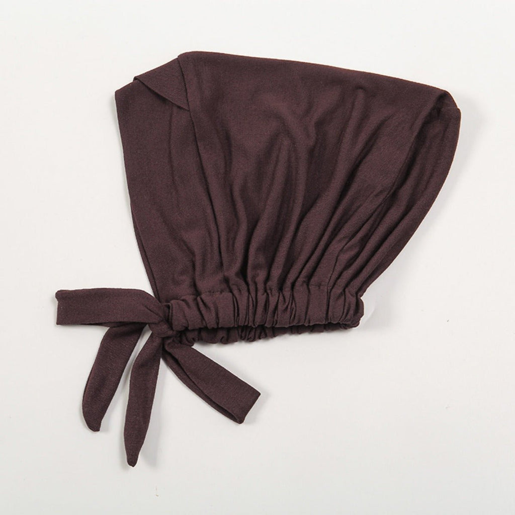 Premium Mercerized Cotton Cross-Strap Design Hijab Cap with Adjustable Brim (MH116)