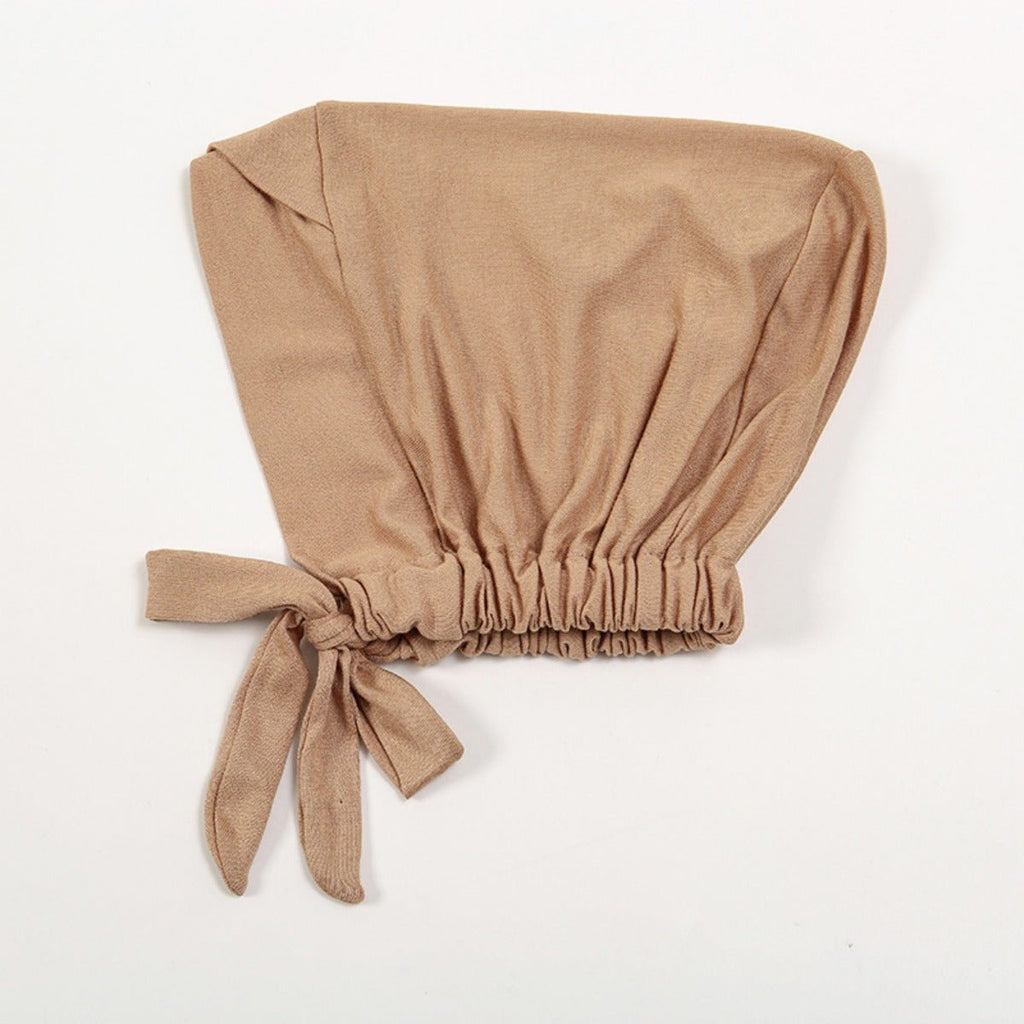 Premium Mercerized Cotton Cross-Strap Design Hijab Cap with Adjustable Brim (MH116)