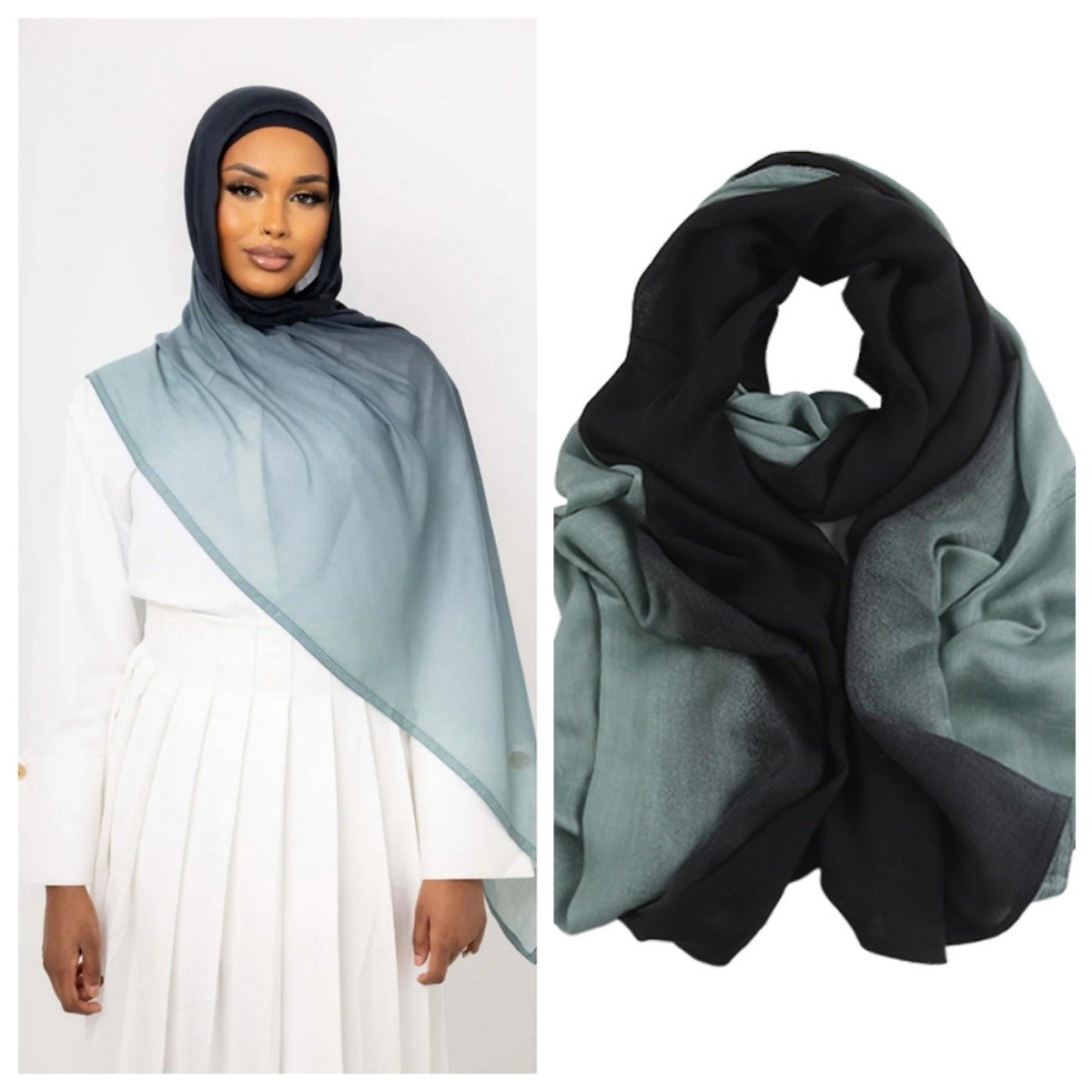 Premium Cotton Headscarves Gradient Hijab Collection(MH123)