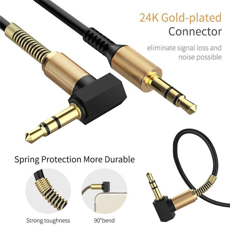 Premium Quality 3.5mm Audio AUX Cable Jack For Speake Car Headphones Mobile