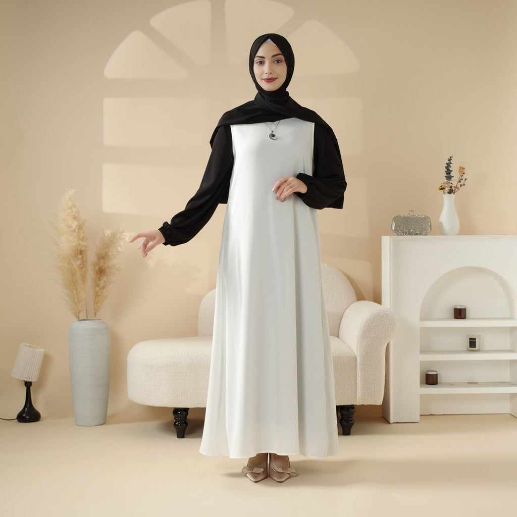 Premium Ribbon Sleeve Abaya: An Elegant Four-piece Abaya Set (MOA105)
