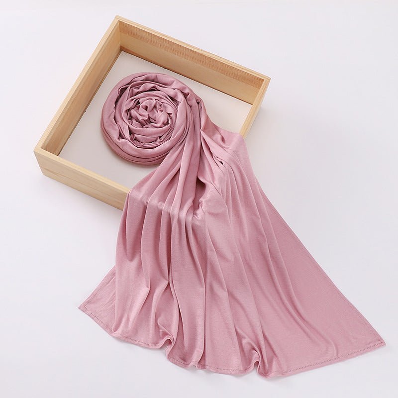 Premium Boho Style Large Mercerized Cotton Hijab (MH114）