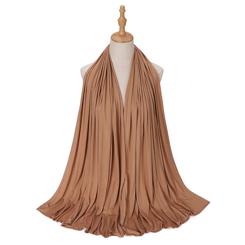 Premium Boho Style Large Mercerized Cotton Hijab (MH114）