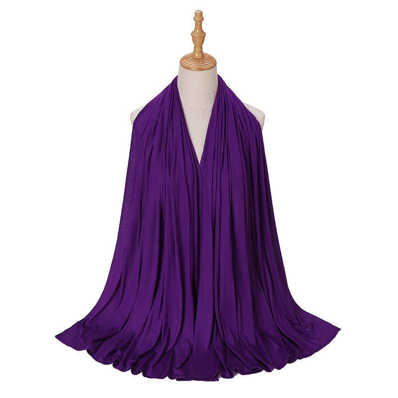 Premium Boho Style Large Mercerized Cotton Hijab (MH114）