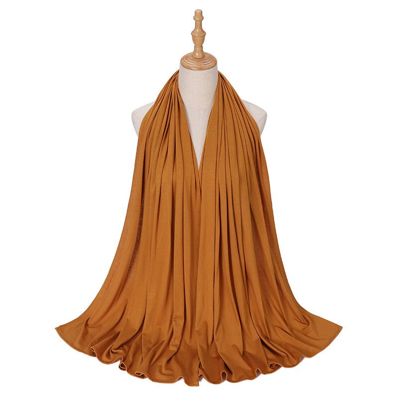 Premium Boho Style Large Mercerized Cotton Hijab (MH114）