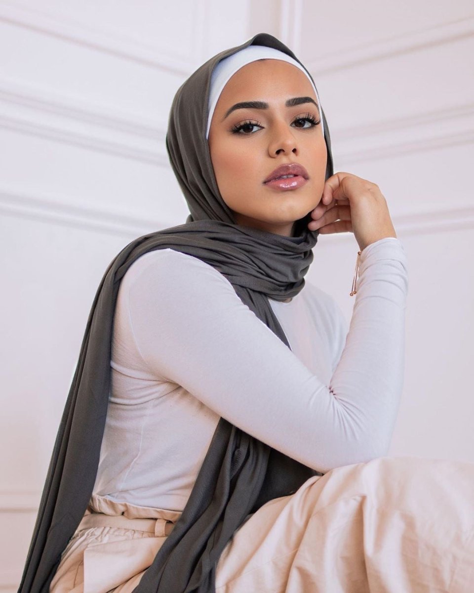 Premium Boho Style Large Mercerized Cotton Hijab (MH114）