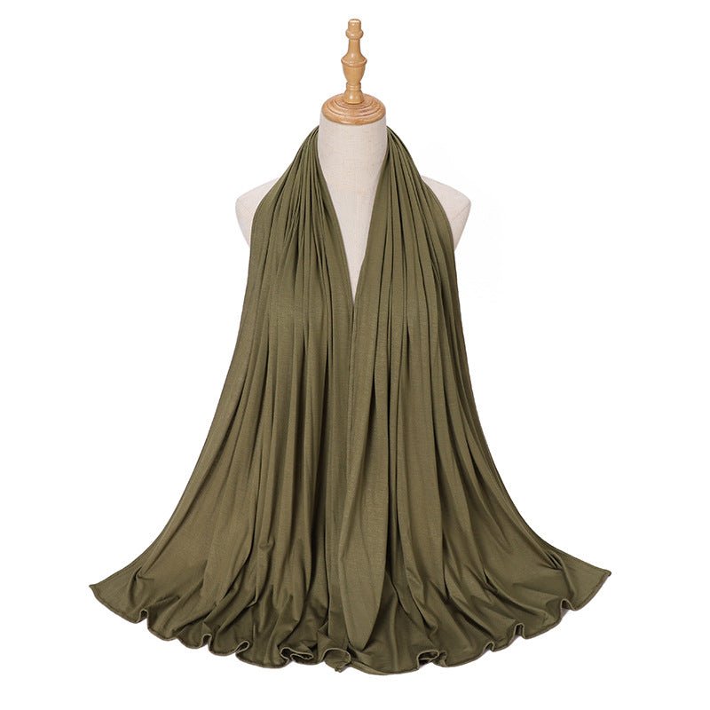 Premium Boho Style Large Mercerized Cotton Hijab (MH114）