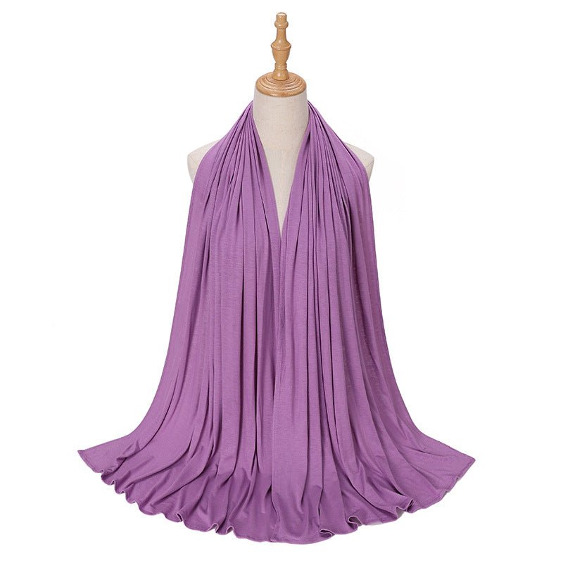 Premium Boho Style Large Mercerized Cotton Hijab (MH114）