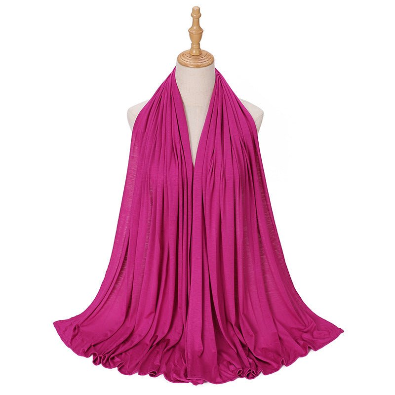 Premium Boho Style Large Mercerized Cotton Hijab (MH114）