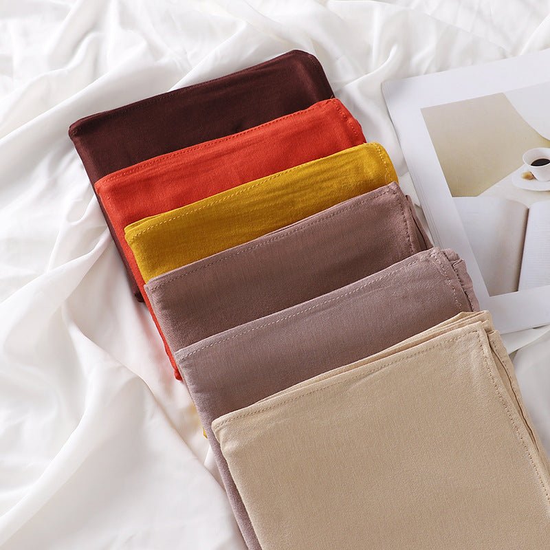 Premium Boho Style Large Mercerized Cotton Hijab (MH114）