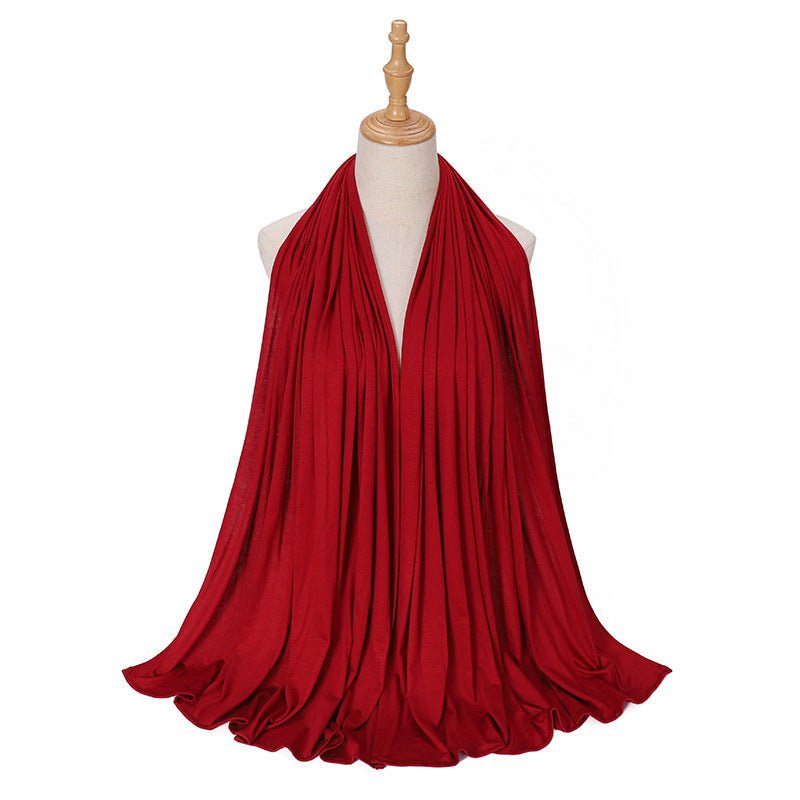 Premium Boho Style Large Mercerized Cotton Hijab (MH114）