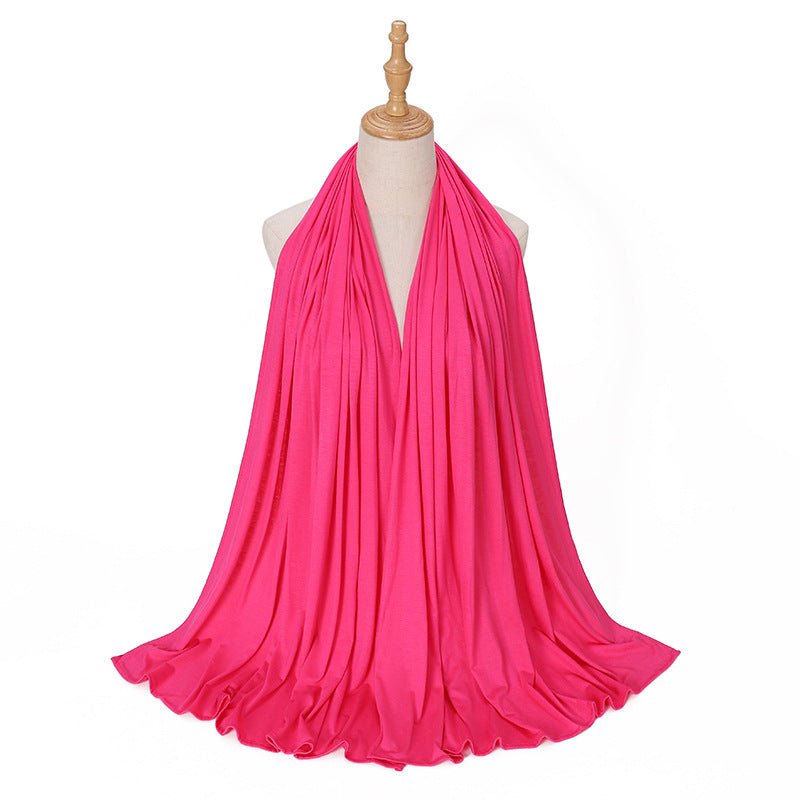 Premium Boho Style Large Mercerized Cotton Hijab (MH114）