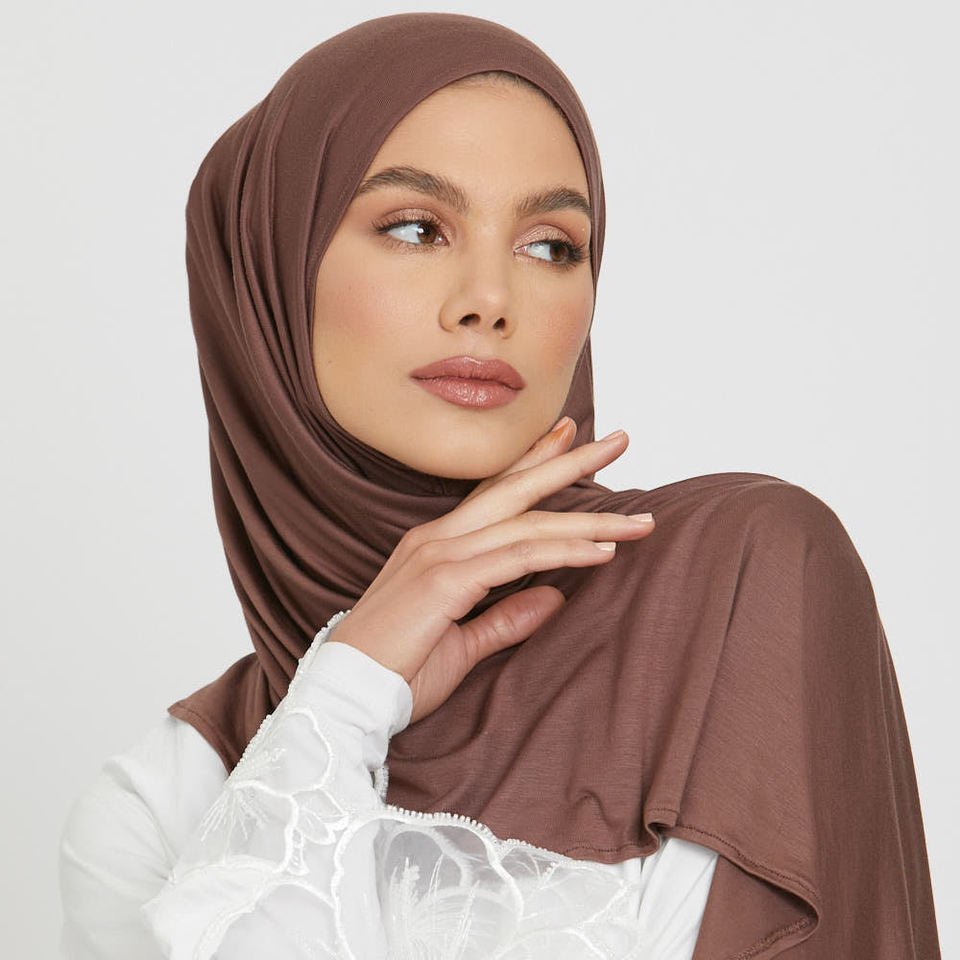 Premium Boho Style Large Mercerized Cotton Hijab (MH114）
