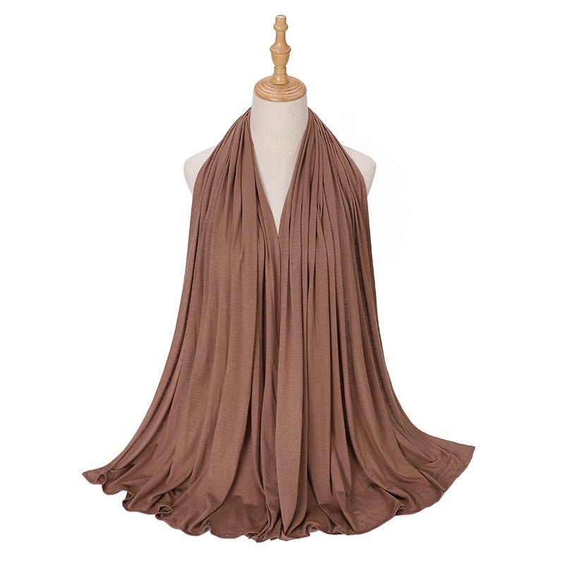 Premium Boho Style Large Mercerized Cotton Hijab (MH114）
