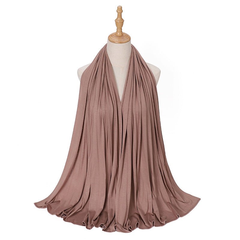 Premium Boho Style Large Mercerized Cotton Hijab (MH114）