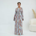 Print Stretch Maxi Dress(MS429)