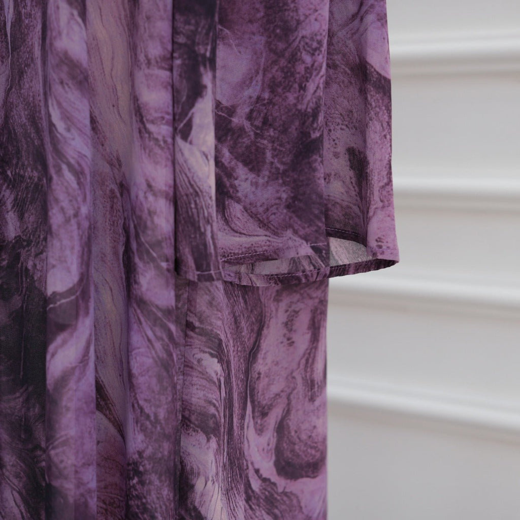 Printed Cardigan Abaya Collection | Modest Luxury Loungewear Feather-Print Robes (MOA194)