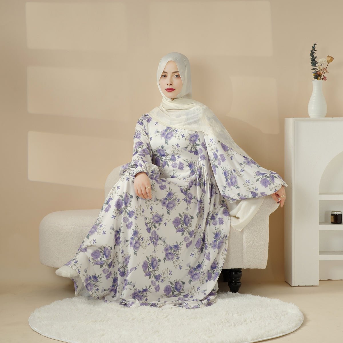 Printed Reversible Abaya (MA082)