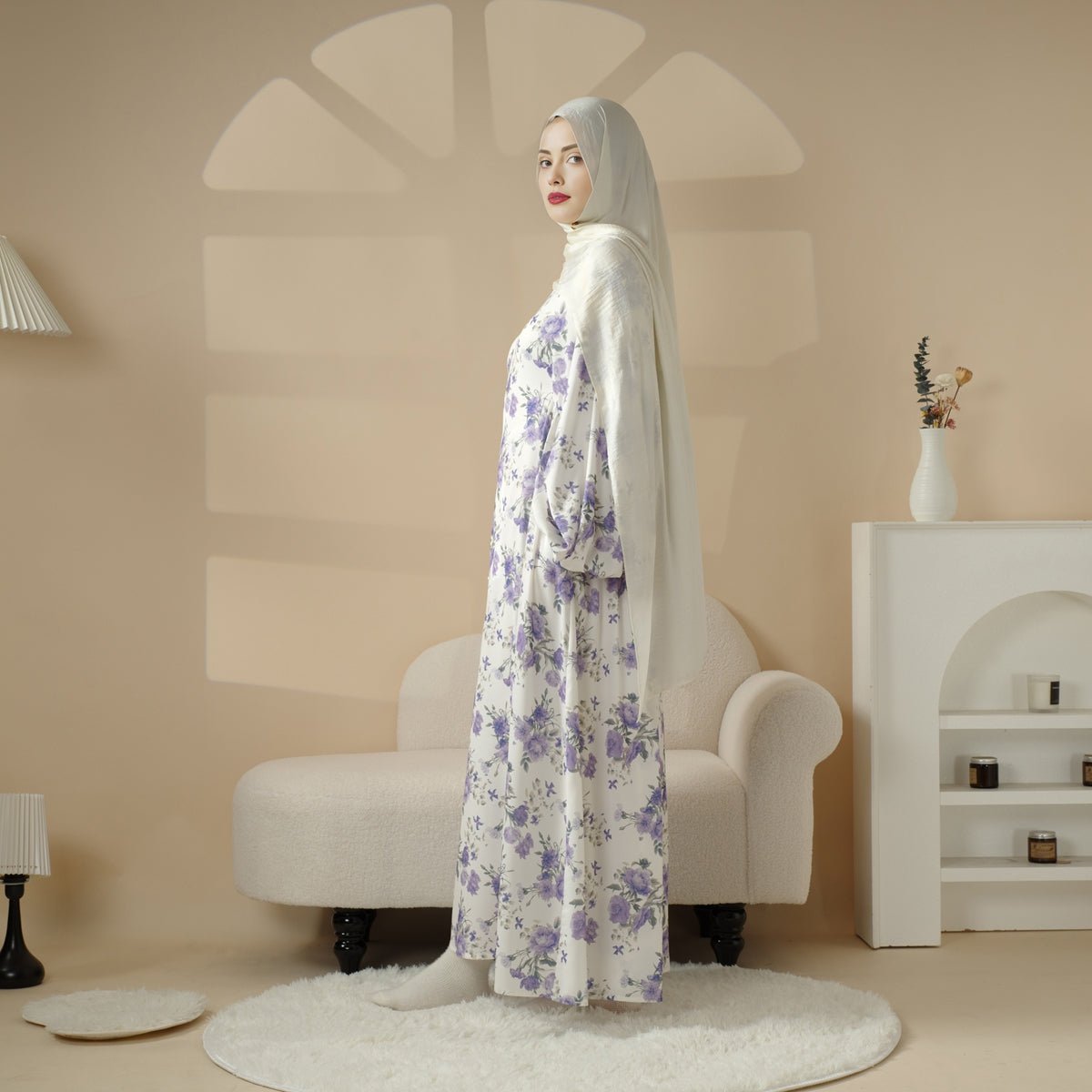 Printed Reversible Abaya (MA082)