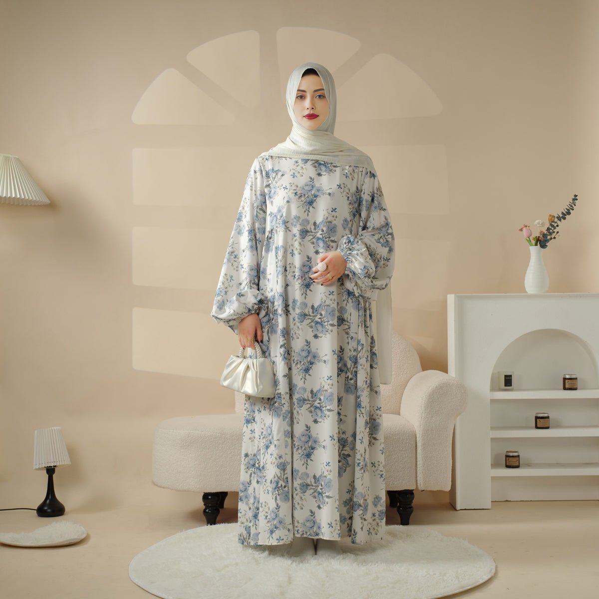 Printed Reversible Abaya (MA082)