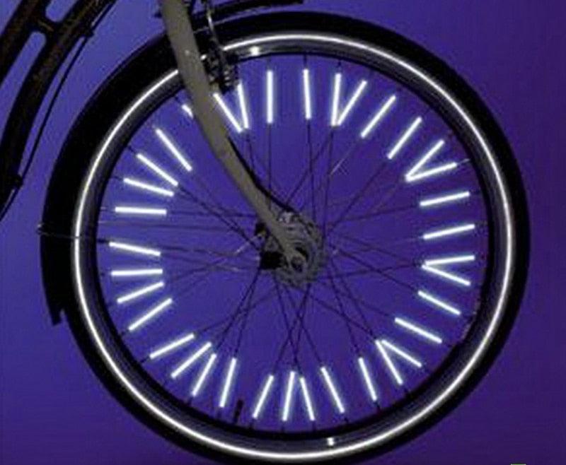 12 Pieces Bicycle Mountain Bike Riding Wheel Rim Spoke Mount Clip Tube Warning Light Strip Reflector Sets Bicycle Spoke Skins Wraps Bicycle Wheel Spoke Reflector Reflective Kids Road Mountain Bike Colorful Wheel Decoration