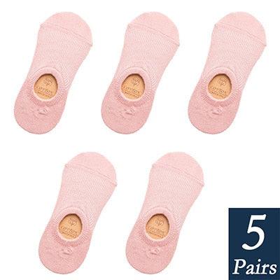 Women's Cute Cotton Invisible No Show Non-Slip Summer Candy Solid Color Silicone Short Socks Fashion Thin Ankle Boat Socks