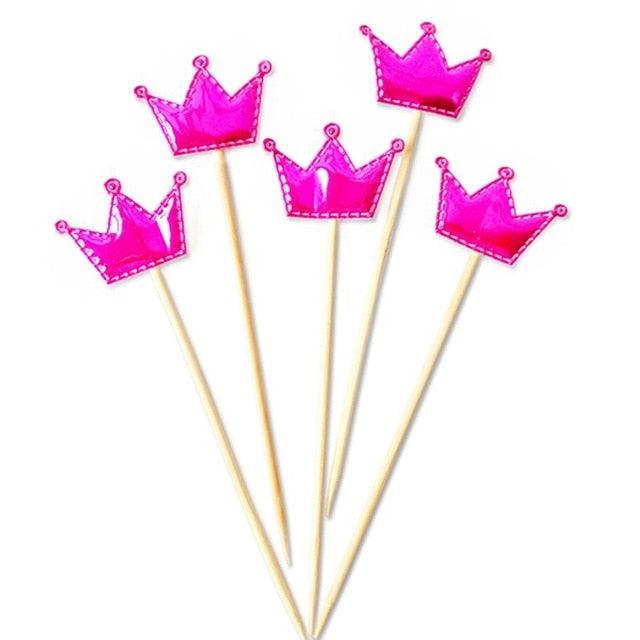 5PCs Love Happy Birthday Cake Toppers Heart Stars And Crown Stars In Various Shapes And Colors Acrylic Cake Topper Happy Birthday Cake Topper Cake Decoration Crown Stars Cupcake Topper Flags For Wedding Kids Birthday Party Supplies Cake Decoration