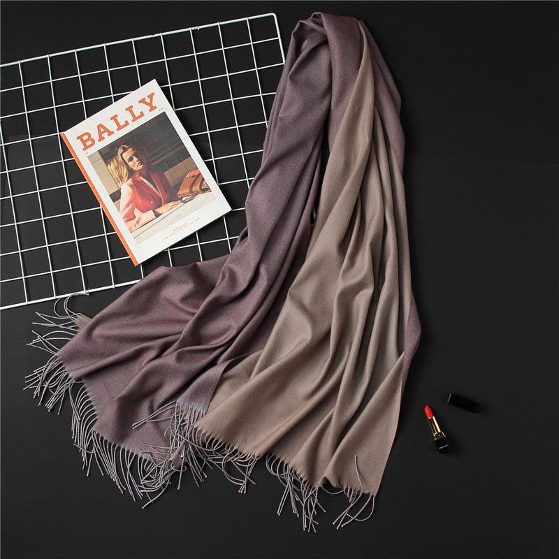 Fashion Winter Solid Soft Scarf Cashmere Lightweight Scarves Shawls Cashmere Escharpe Scarfs Lightweight Shawls Hijabs Shawls Escharpe Elegant Wrap Blanket Bandana Tassel For Lady
