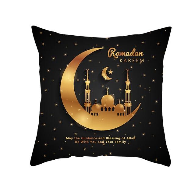 Black Gold Pattern Decorative Pillowcase Cushion Peach Skin Colorful Decorative Pillow Cases Sofa Couch Decoration Cushion Covers Pillow Beautiful Pillowcase